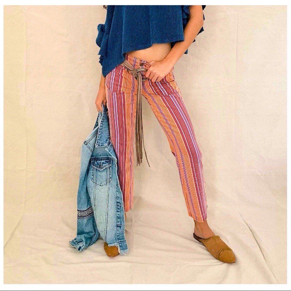 Free People Aura LoRise Print Flare Pants- Sz 29.